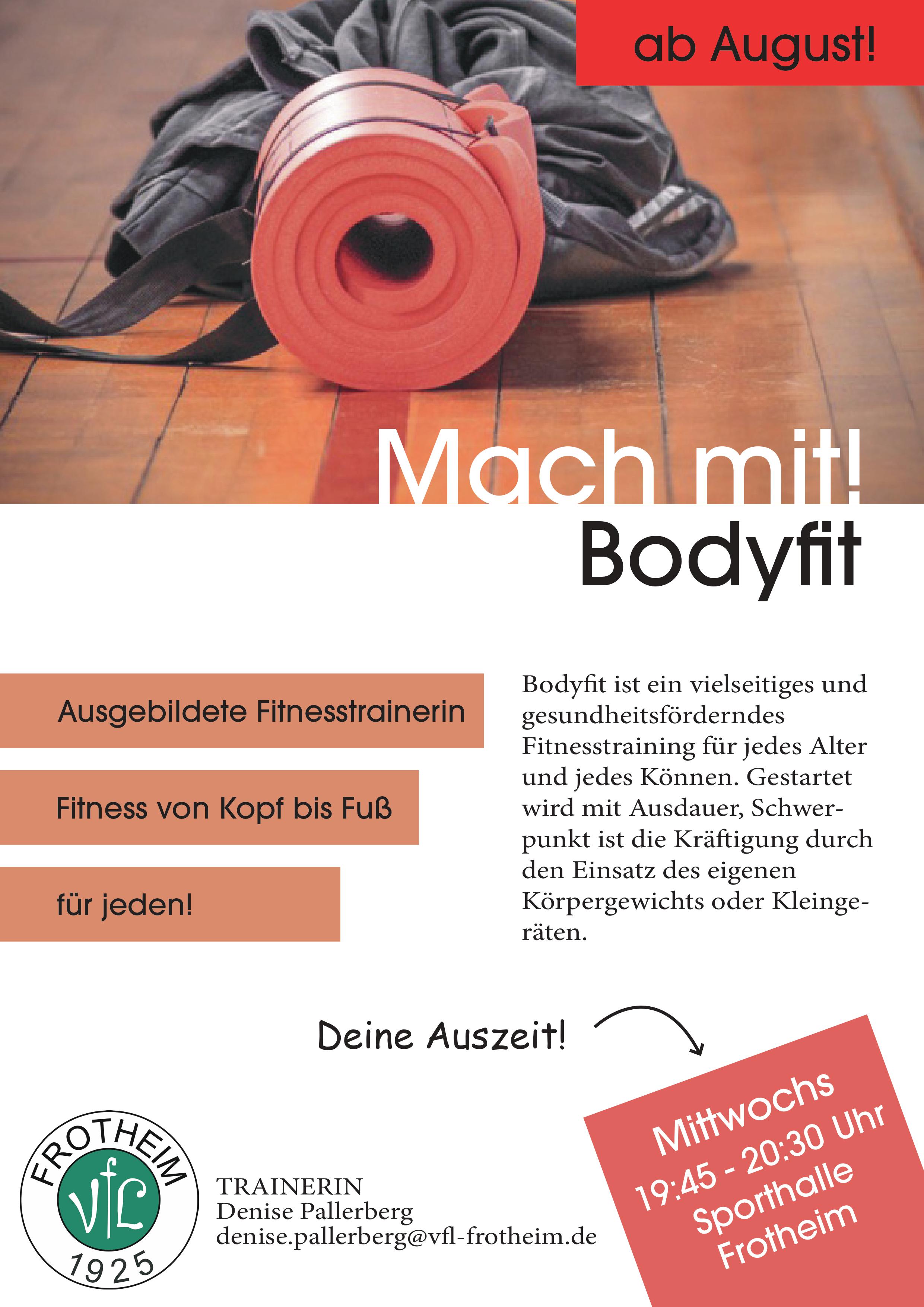 Plakat VFL Bodyfit mit Sto rer