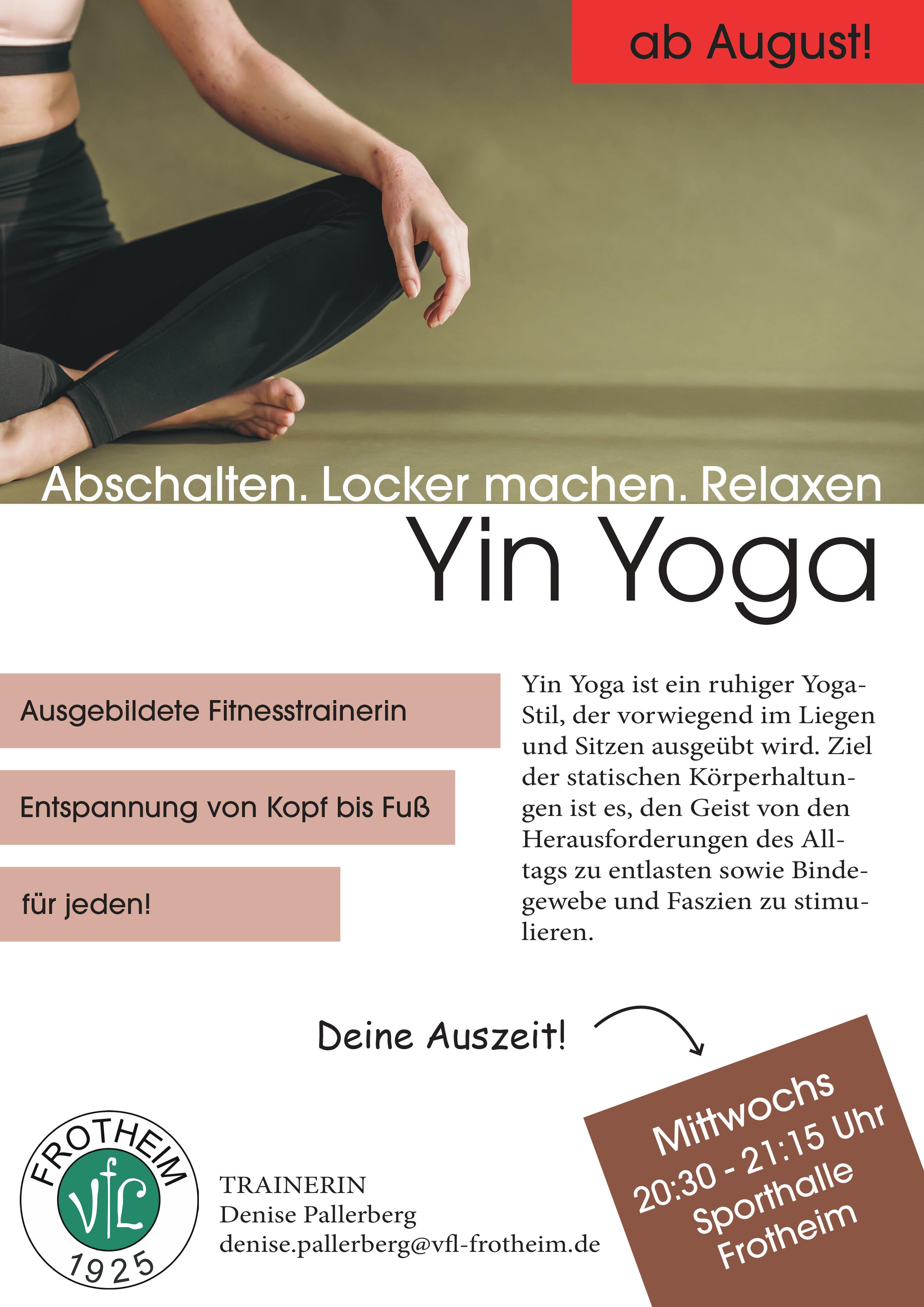 Plakat VFL Yin Yoga mit Sto rer